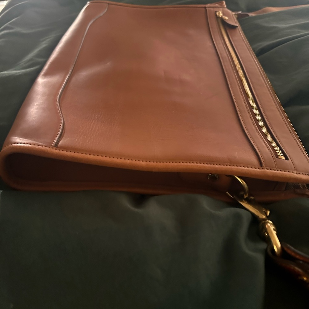 Brown Leather Messenger Bag; Ghurka Docket #7 (~2014) - Picture 5 of 6